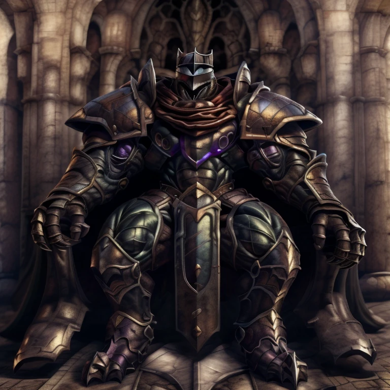 (masterpiece, best quality, detailed:1.5) (Pokémon) (LUCARIO:1) (gigantic muscles:1.5), detailed full body, a knight's mechanical armor, glowing wide and heavy armor, wears full body armor. massive muscles, huge pecs, chiseled abs, huge pectorals, exaggeratedly huge muscles. wearing a cloak. unusually developed muscular body big muscle, pecs, triceps, traps, waist narrow, unusually developed muscular body, Dark knight, BlackKnight_fe, The claws are sharp, Sharp teeth, He wears a black cloak on his back. sitting on the throne, gigantic muscles, nj5furry,
