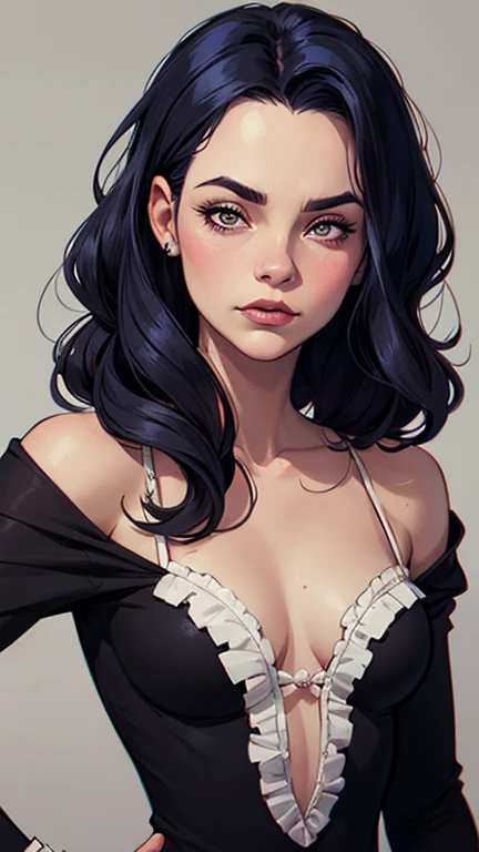 Personagem Christina Ricci cabelo preto estilo Morticia AddamsImagem de desenho animado de uma mulher .cartoon style illustration, estilo de arte dos desenhos animados, estilo de arte dos desenhos animados, digital illustration style, design de personagens altamente detalhado, arte Personagem Christina Ricci cabelo preto estilo Morticia AddamsImagem de desenho animado de uma mulher .cartoon style illustration, estilo de arte dos desenhos animados, estilo de arte dos desenhos animados, digital illustration style, design de personagens altamente detalhado, arte digital detalhada fofa, City fan art, Design de personagens de retrato, beautiful digital illustration, retrato de alta qualidade, Arte em quadrinhos, jovem expressando desejo sexual. Corpo inteiro escultural seios lindos nuaHarley quinzel
