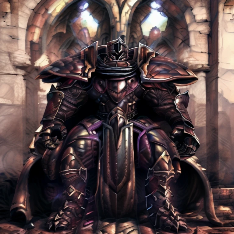 (masterpiece, best quality, detailed:1.5) (Pokémon) (LUCARIO:1) (gigantic muscles:1.2), (nj5furry:1.5), detailed full body, a knight's mechanical armor, glowing wide and heavy armor, wears full body armor. massive muscles, huge pecs, chiseled abs, huge pectorals, exaggeratedly huge muscles. wearing a cloak. unusually developed muscular body big muscle, pecs, triceps, traps, waist narrow, unusually developed muscular body, Dark knight, BlackKnight_fe, The claws are sharp, Sharp teeth, He wears a black cloak on his back. sitting on the throne