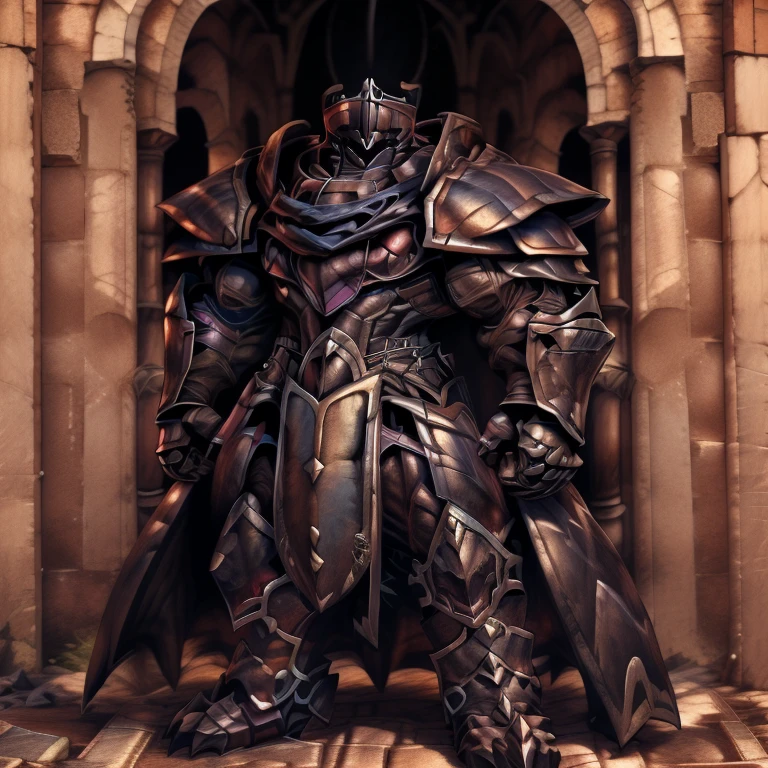 (masterpiece, best quality, detailed:1.2) (Pokémon) LUCARIO, detailed full body, a knight's mechanical armor, glowing wide and heavy armor, wears full body armor. massive muscles, huge pecs, chiseled abs, huge pectorals, exaggeratedly huge muscles. wearing a cloak. unusually developed muscular body big muscle, pecs, triceps, traps, waist narrow, unusually developed muscular body, Dark knight, BlackKnight_fe, The claws are sharp, Sharp teeth, He wears a black cloak on his back.