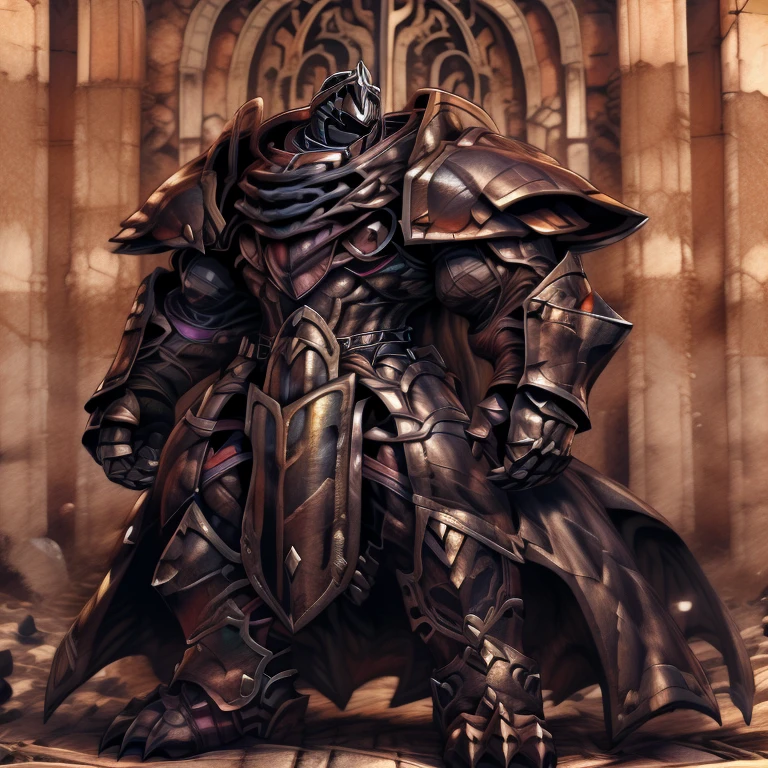 (masterpiece, best quality, detailed:1.2) (Pokémon) LUCARIO, detailed full body, a knight's mechanical armor, glowing wide and heavy armor, wears full body armor. massive muscles, huge pecs, chiseled abs, huge pectorals, exaggeratedly huge muscles. wearing a cloak. unusually developed muscular body big muscle, pecs, triceps, traps, waist narrow, unusually developed muscular body, Dark knight, BlackKnight_fe, The claws are sharp, Sharp teeth, He wears a black cloak on his back. giant