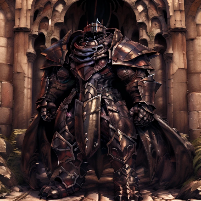 (masterpiece, best quality, detailed:1.2) (Pokémon) LUCARIO, detailed full body, a knight's mechanical armor, glowing wide and heavy armor, wears full body armor. massive muscles, huge pecs, chiseled abs, huge pectorals, exaggeratedly huge muscles. wearing a cloak. unusually developed muscular body big muscle, pecs, triceps, traps, waist narrow, unusually developed muscular body, Dark knight, BlackKnight_fe, The claws are sharp, Sharp teeth, He wears a black cloak on his back. giant