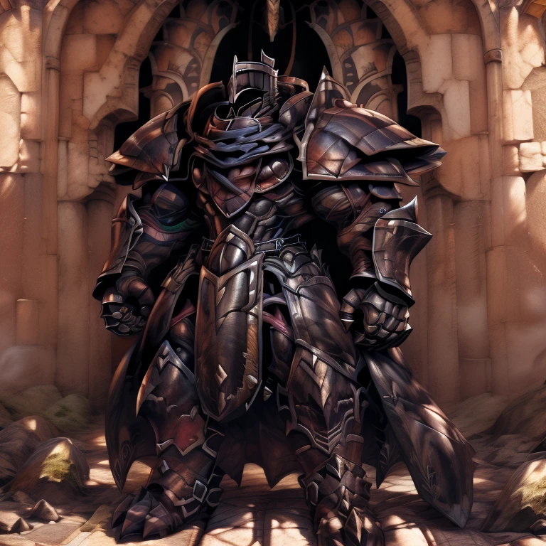 (masterpiece, best quality, detailed:1.2) (Pokémon) LUCARIO, detailed full body, a knight's mechanical armor, glowing wide and heavy armor, wears full body armor. massive muscles, huge pecs, chiseled abs, huge pectorals, exaggeratedly huge muscles. wearing a cloak. unusually developed muscular body big muscle, pecs, triceps, traps, waist narrow, unusually developed muscular body, Dark knight, BlackKnight_fe, The claws are sharp, Sharp teeth, He wears a black cloak on his back. giant