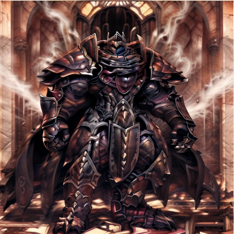 (masterpiece, best quality, detailed:1.2) (Pokémon) LUCARIO, detailed full body, a knight's mechanical armor, glowing wide and heavy armor, wears full body armor. massive muscles, huge pecs, chiseled abs, huge pectorals, exaggeratedly huge muscles. wearing a cloak. unusually developed muscular body big muscle, pecs, triceps, traps, waist narrow, unusually developed muscular body, Dark knight, BlackKnight_fe, The claws are sharp, Sharp teeth, He wears a black cloak on his back. giant