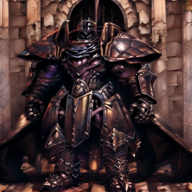 (masterpiece, best quality, detailed:1.2) (Pokémon) LUCARIO, detailed full body, a knight's mechanical armor, glowing wide and heavy armor, wears full body armor. massive muscles, huge pecs, chiseled abs, huge pectorals, exaggeratedly huge muscles. wearing a cloak. unusually developed muscular body big muscle, pecs, triceps, traps, waist narrow, unusually developed muscular body, Dark knight, BlackKnight_fe, The claws are sharp, Sharp teeth, He wears a black cloak on his back. giant