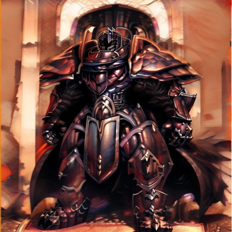 (masterpiece, best quality, detailed:1.2) (Pokémon) LUCARIO, detailed full body, a knight's mechanical armor, glowing wide and heavy armor, wears full body armor. massive muscles, huge pecs, chiseled abs, huge pectorals, exaggeratedly huge muscles. wearing a cloak. unusually developed muscular body big muscle, pecs, triceps, traps, waist narrow, unusually developed muscular body, Dark knight, BlackKnight_fe, The claws are sharp, Sharp teeth, He wears a black cloak on his back. giant