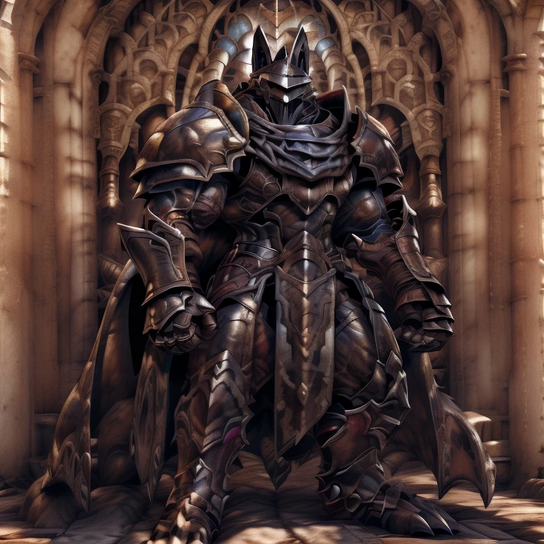 (masterpiece, best quality, detailed:1.2) (Pokémon) LUCARIO, detailed full body, a knight's mechanical armor, glowing wide and heavy armor, wears full body armor. massive muscles, huge pecs, chiseled abs, huge pectorals, exaggeratedly huge muscles. wearing a cloak. unusually developed muscular body big muscle, pecs, triceps, traps, waist narrow, unusually developed muscular body, Dark knight, BlackKnight_fe, The claws are sharp, Sharp teeth, He wears a black cloak on his back. giant