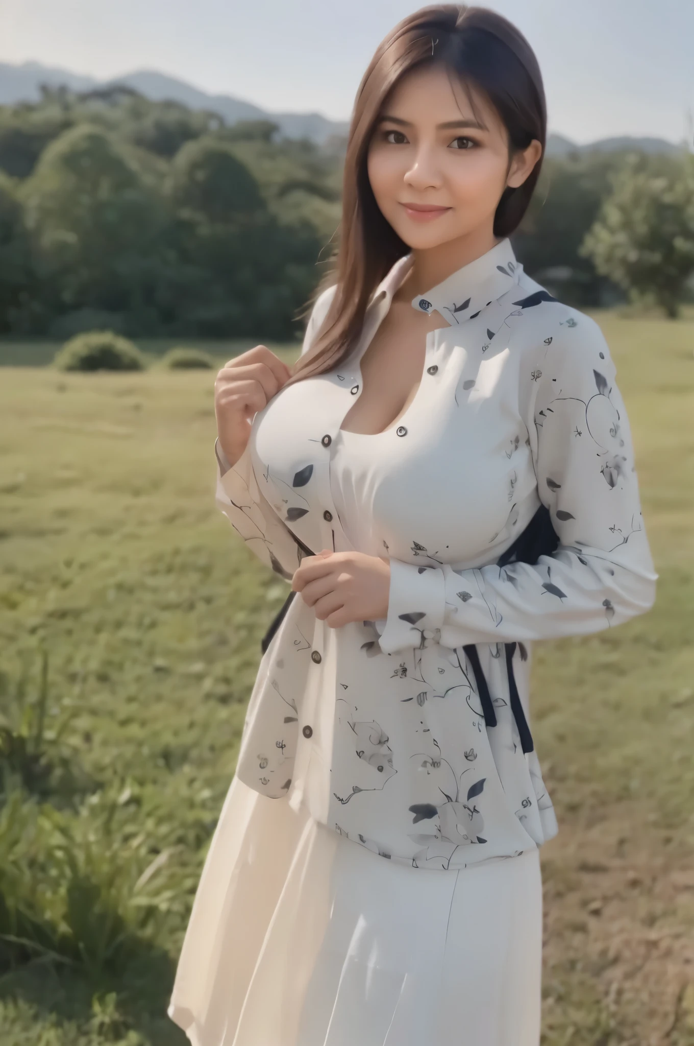 50 years Old, Hijab Indonesian mature woman, Big Tits : 66.9, Gamis, Breast out from her clothes : 1.9, at doctor office, Dark light, at Nighttime