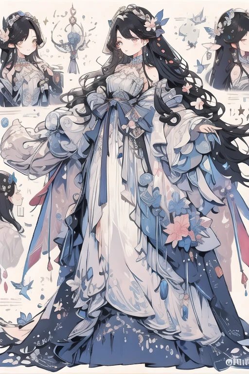 crystal flower inspired clothes sheet
