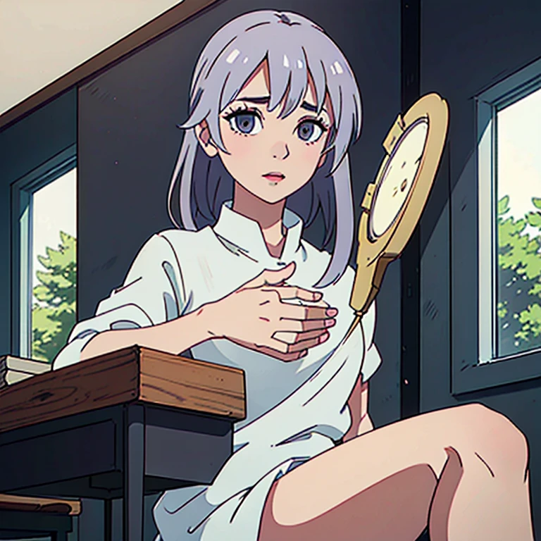a quiet girl in a peaceful school setting,beautiful detailed eyes,beautiful detailed lips,extremely detailed eyes and face,longeyelashes,,calm expression,thoughtful pose,intricate background details,(best quality,4k,8k,highres,masterpiece:1.2),ultra-detailed,(realistic,photorealistic,photo-realistic:1.37),intricate interior setting,natural lighting,muted color palette,cinematic composition,soft focus,delicate textures,elegant aesthetic
