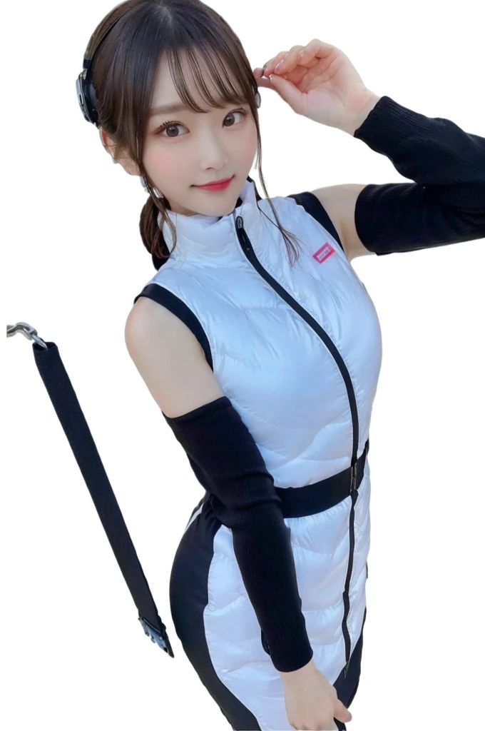 An innocent 20-year-old girl、((White tank top, Dramatic Pose)),smile,BREAK (Spacecraft control room background):2,、BREAK RAW Photos, (8k、highest quality、masterpiece:1.2)、(Intricate details:1.4)、(Photorealistic:1.4)、Octane Rendering、Complex 3D rendering with ultra-detail, Studio Soft Light, Rim Light, Vivid details, Super Detail, Realistic skin texture, Detailed aspect, Beautiful details in the eyes, Highly detailed CG Unity 16k wallpaper, compensate, (Detailed Background:1.2), Glowing Skin, whole body、(astrovest):2,(black long sleeves):5,headphone,smartwatch,((Standing with hands behind back、Leaning forward、Angle from above))