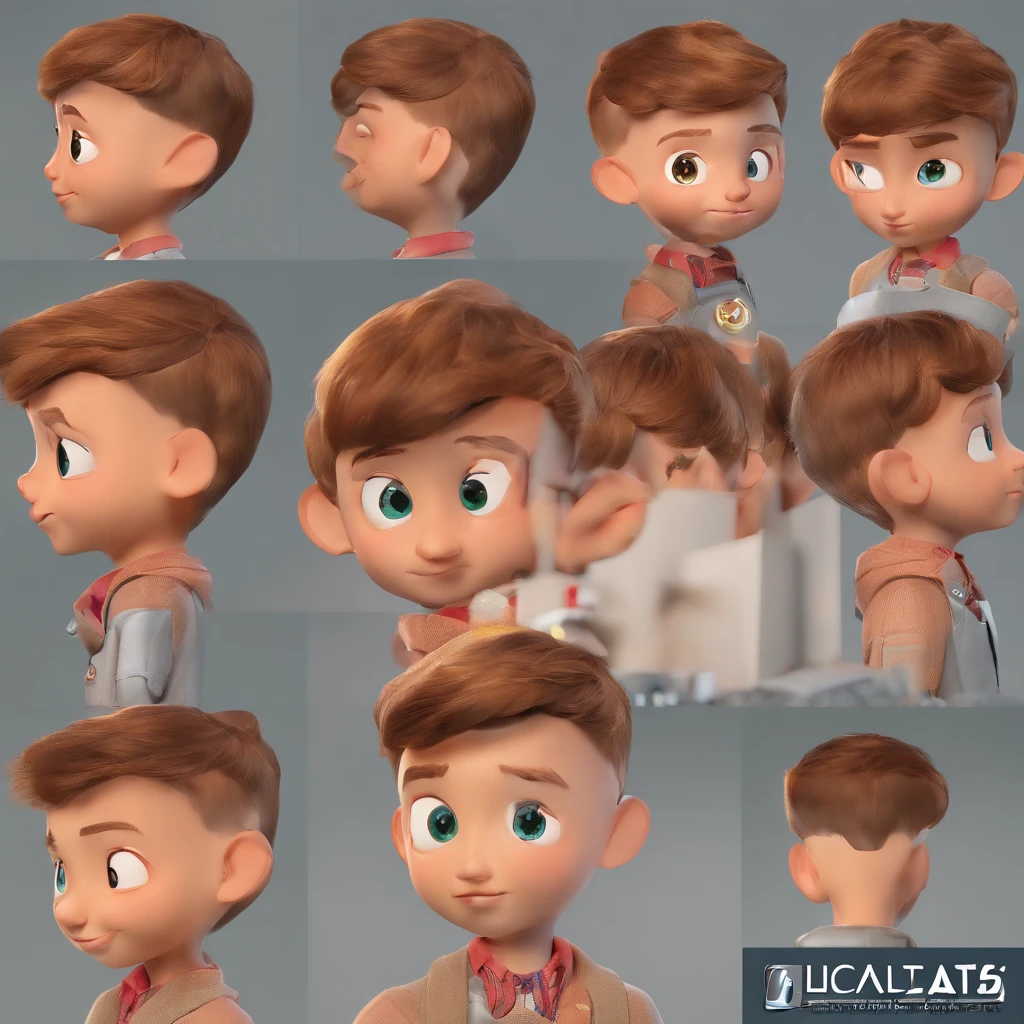 Lukitas 7 boy short hair. Color de piel palido.