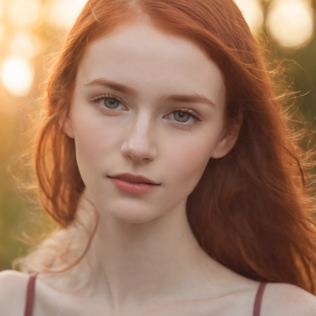 skinny redhead teen 18 years old, model in the sun