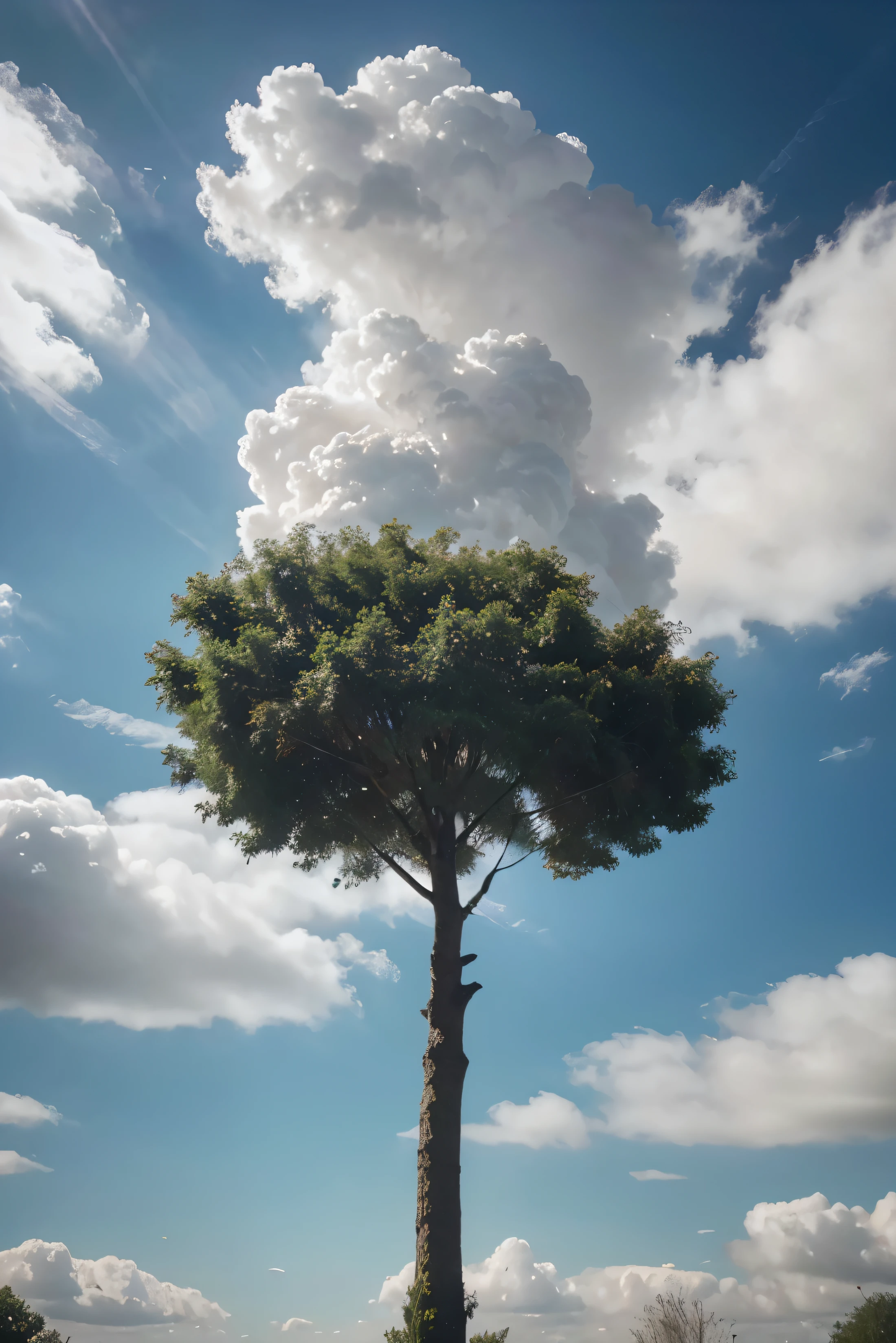 1*Once upon a time there was a cloud that was crossing the sky.
☁️
2*and that cloud found a little tree there that was drying.
🥀
3*Suddenly it started to rain on him.
🌧️🌧️ =∆
4*Then the little tree revived.
🌳
*5 Y la nube continuó con recordó por el mundo feliz por ah ver ayudado al arbolito
☁️=>