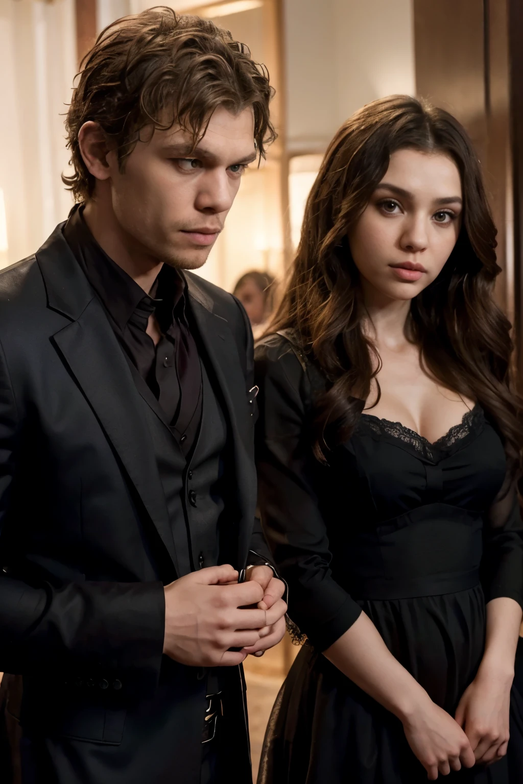 Klaus Mikaelson (Joseph Morgan) and Sofia Carson with Hope Mikaelson (Danielle Rose Russell) juntos 
