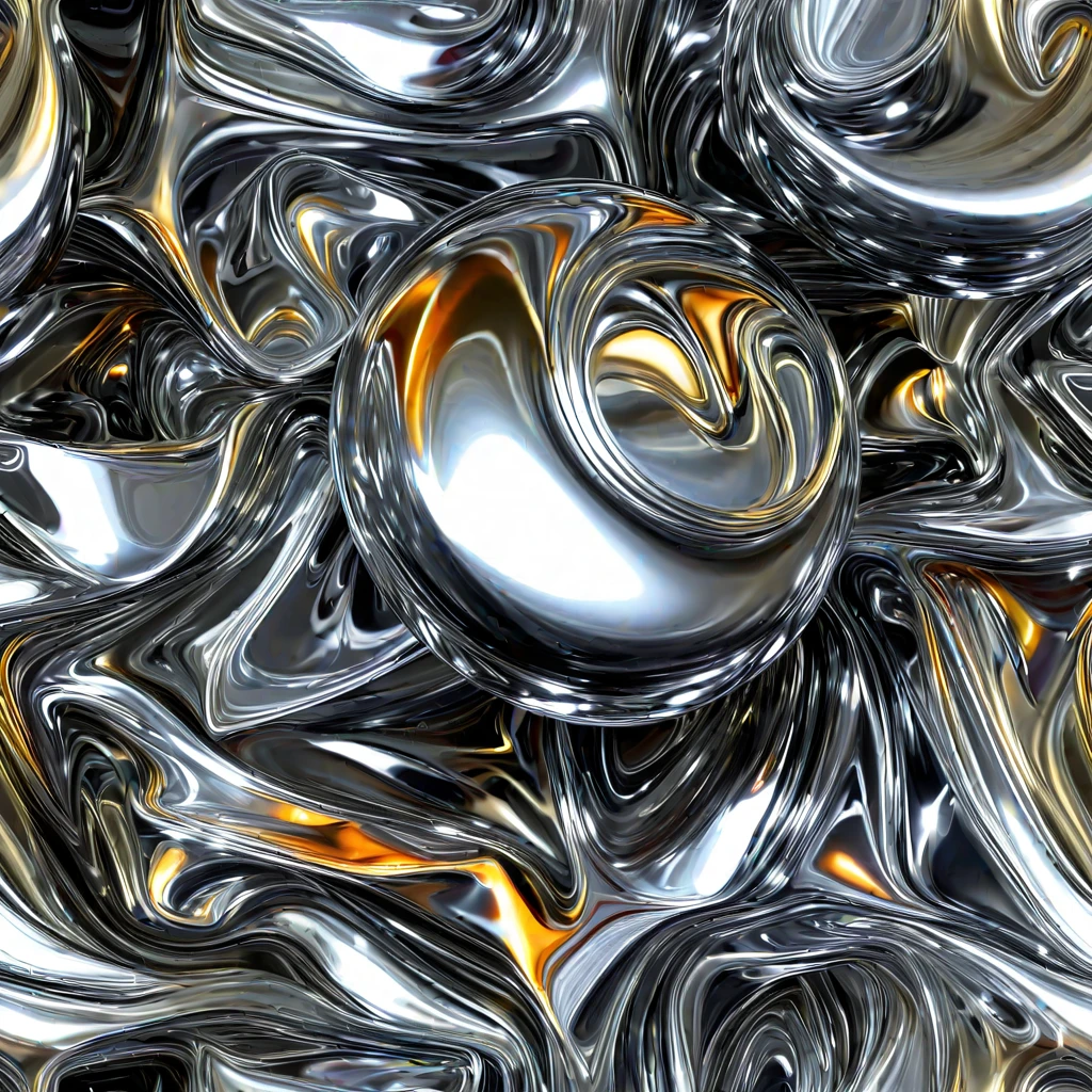 (masterpiece, best quality:1.2), Liquid Metal, random object