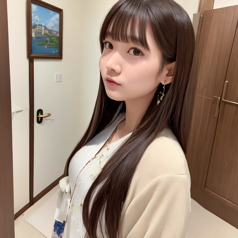 (masterpiece, best quality:1.2), 1girl, solo、(masterpiece, best quality:1.2), 1girl, solo,(masterpiece, best quality:1.2), 1girl, solo、ロングヘア、繊細な髪、ストレートヘア、ヘアモデル、女子高生、(masterpiece, best quality:1.2), 1girl, solo、NSFW、フルヌード、繊細な髪、繊細な顔、土方エミリ(masterpiece, best quality:1.2), 1girl, solo,(((重たいパチパチ前髪、明るい茶髪、8k)))((美しい, 繊細, ツヤツヤでなめらかな髪)),((フルヌード))8K, RAW写真, 最高品質, 超詳細な, 超高解像度, 現実的な, 写真のように写実的な, 高精細RAWカラー写真, プロの写真, 非常に詳細な, 8Kの壁紙, すばらしい, 細かく, 巨大なファイルサイズ, 非常に詳細な顔, 非常に詳細な目, 非常に詳細な肌, 非常に細かい指, 非常に詳細な鼻, 非常に詳細な口, 完璧な解剖学, 非常に詳細な背景, 現実的な body, 良い姿,