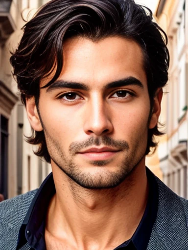 a man spectacular italian man focus on face