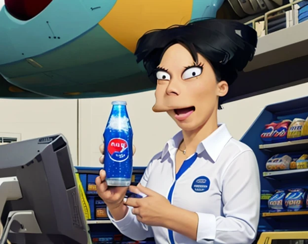 Amy Wong holding Pepsi on Walmart