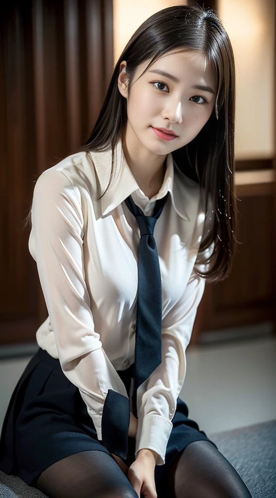 (((32k,high detal,high-detail、masterpiece,Attention to detail,full body Esbian,solo))),Raw photo & realistic atmosphere,beautiful dark blue eyes,Detailed mouth,Glossy lips,Detailed eyebrows,Eyes drawn in detail with soft white skin that shines in every detail、azure eyes,Very beautiful eyes,Detailed lips、Very beautiful face,Very well-formed face、Lifelike face,shiny beautiful lips, Realistic Young Gravure Idol, very beautiful school girl, , Young Sensual Gravure Idol, Young Gravure Idol, Beautiful and cute mature16 year old ,the whole body is wet,dripped out,with a flushed face,Incredibly beautiful, sexy and classy16-year-old girl,semi-long brown shiny hair,Hair is wet,Dripping water,dripping,(Looking at the camera:1.4),(darkness,Very dark,Use a flashlight to illuminate a subject in a pitch-black classroom with no light:1.7),(A sexy,Healthy toned body,High Detail Hi-Vision Hi-Vision Japan HDTVblackHDTVhi-VisionBlack Hi-VisionBlack Hi-Definition Hi-VisionBlack Hi-Definition Hi-Definition Uniform,medium shapely breasts,,Mature body, I'm anxious and about to cry,Moist eyes,cold smile,glareing,The glaring face is also beautiful,High-resolution arm,,high-definition fingers,:1.5),(The chest of the uniform is open,Sitting upright in black and red classy high school girl uniform wearing black pantyhose and sexy legs and lifting skirt in shame:1.7)