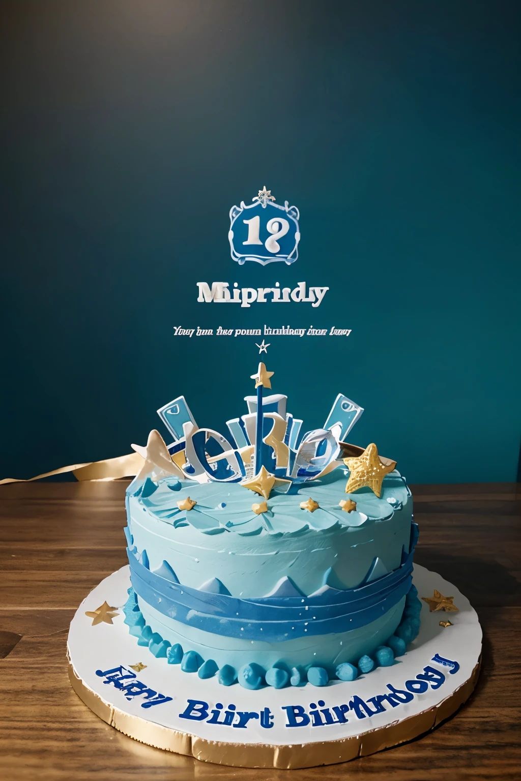Create an 18th birthday, com o tema de fundo do mar