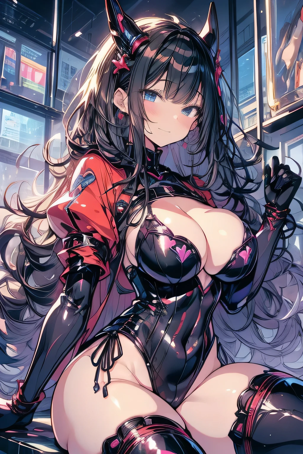 Erotic Anime Illustration、Anime Style、highest quality、Voluptuous Princess Knight Shows Off Her Vagina、Perfect proportions、smile、Gothic chapel、Stained glass、dress、Sex Appeal、Very large breasts、Fatty legs、Exposing erect nipples、Big Ass
