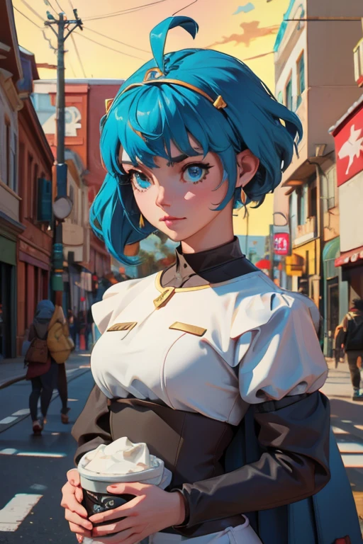 androide 18 anime en la ciudad