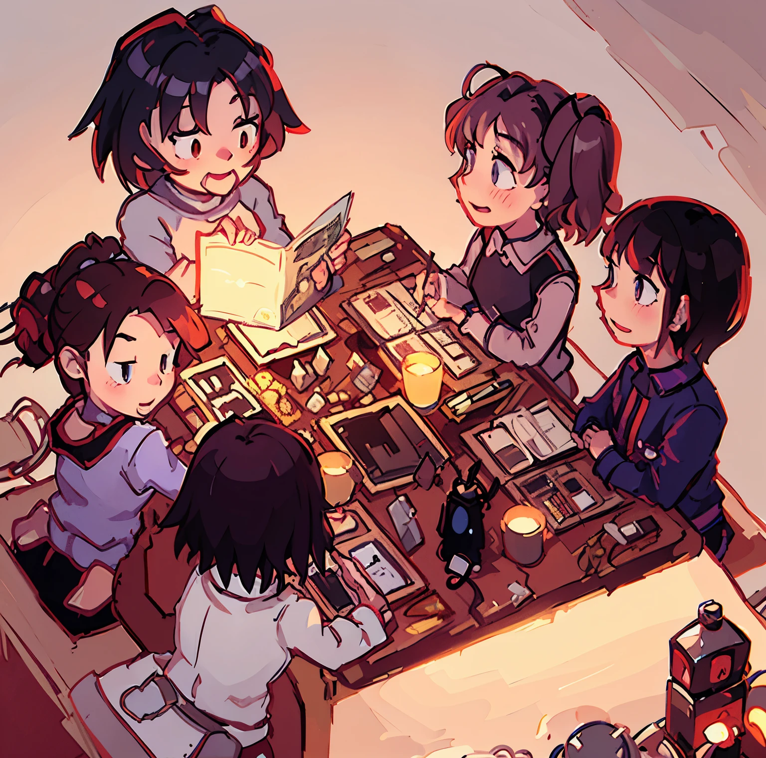 anime, table rpg, best quality, 4k