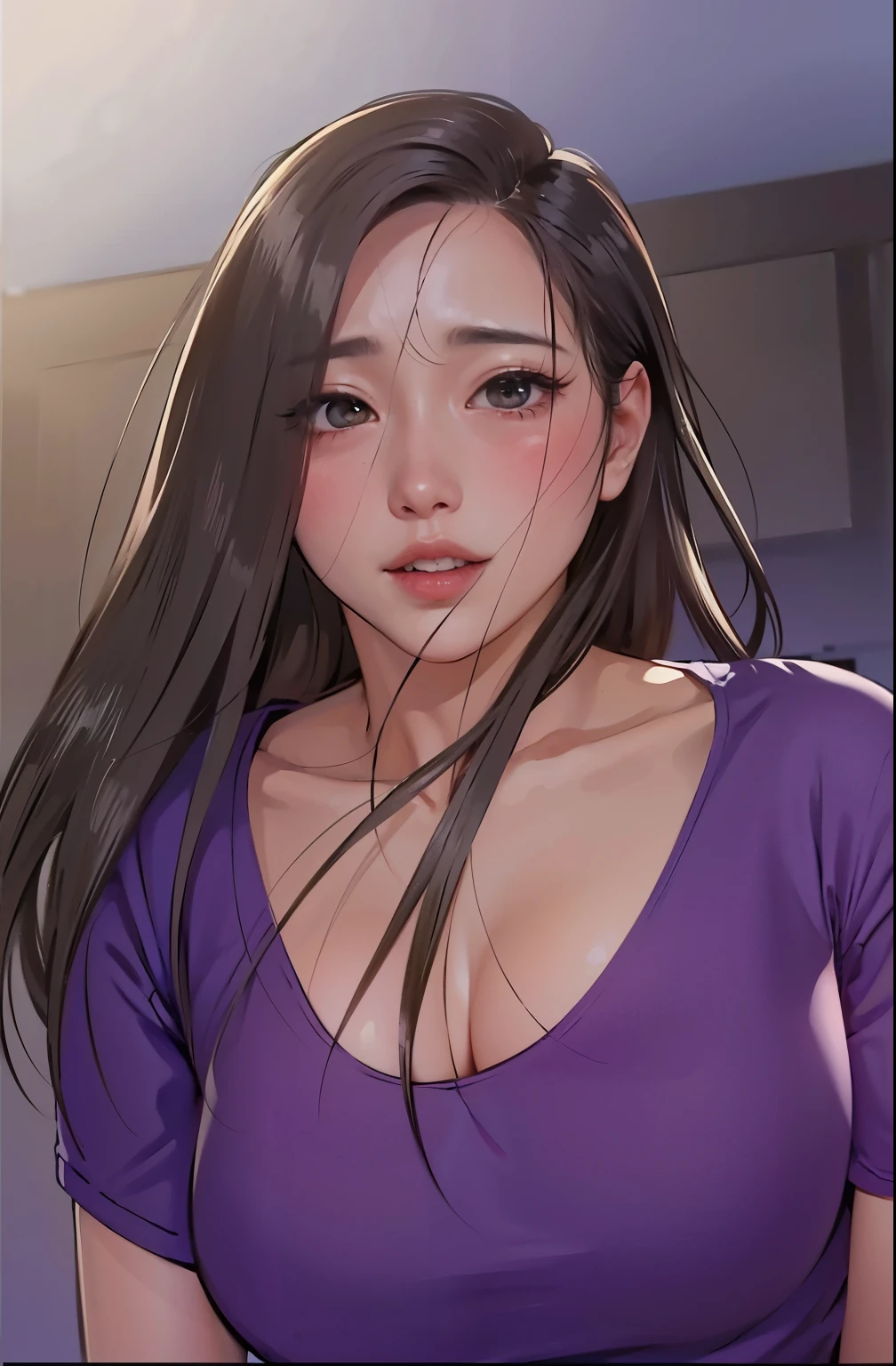 8K、RAW、lovey-dovey, Blush, Flat face