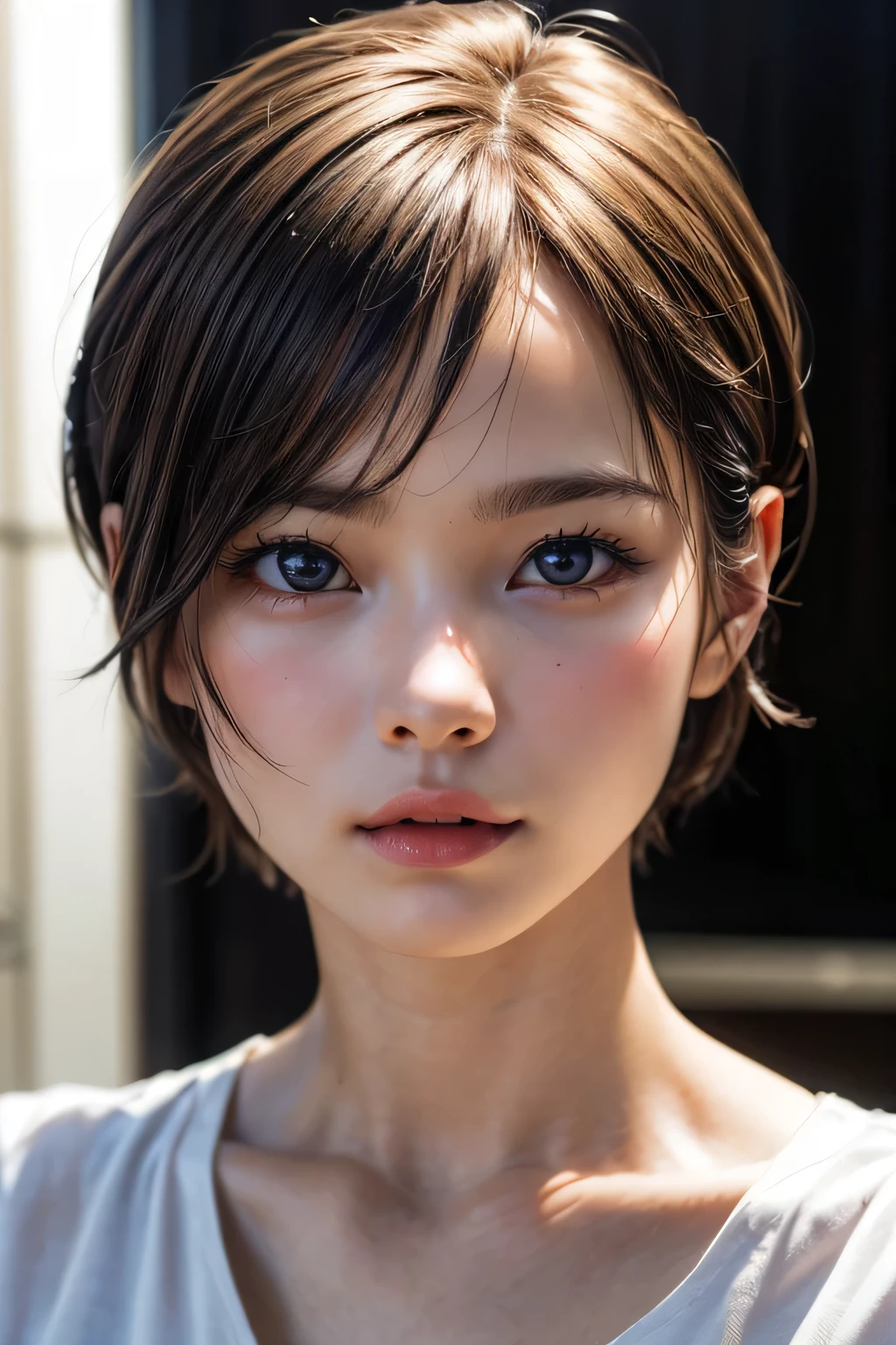 (NSFW:-1.5), (masterpiece:1.3), (8k, photorealistic, RAW photo, best quality: 1.4), 
cinematic lighting, 
(1boy), beautiful face, (realistic face), 
beautiful hairstyle, (short hair:1.5),
realistic eyes, beautiful detailed eyes, 
(realistic skin), beautiful skin, 
(blouse), 
absurdres, attractive, 
ultra high res, ultra realistic, highly detailed, 
golden ratio,  Ichikajp, 
