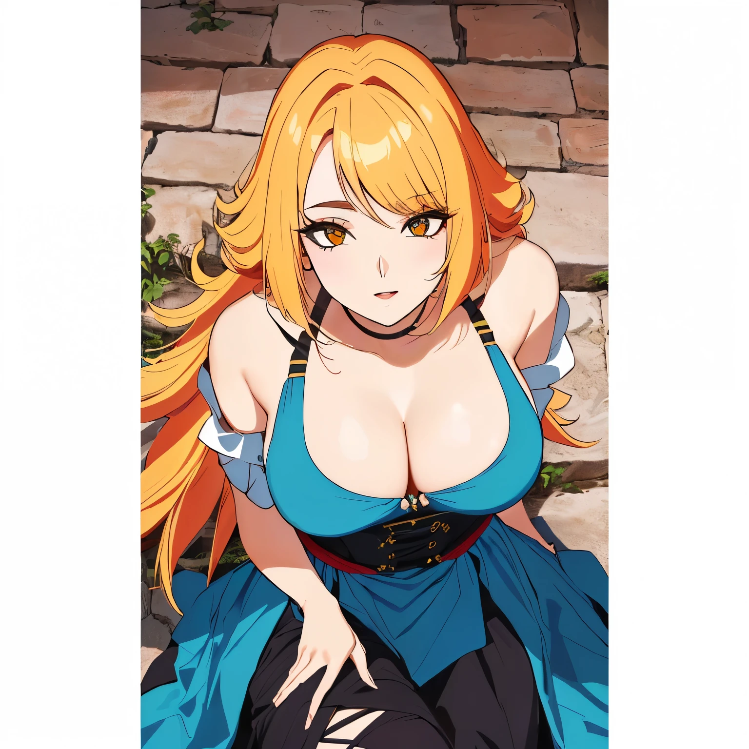 garota com cabelo comprido, cabelo ruivo, cabelo cumprido, red hair ((cabelo ruivo)), garota com vestidinho preto, garota jovem, olhos detalhados, garota sensual, olhar confiante, olhar vilanesco, villain girl, malvada, olhar maligno