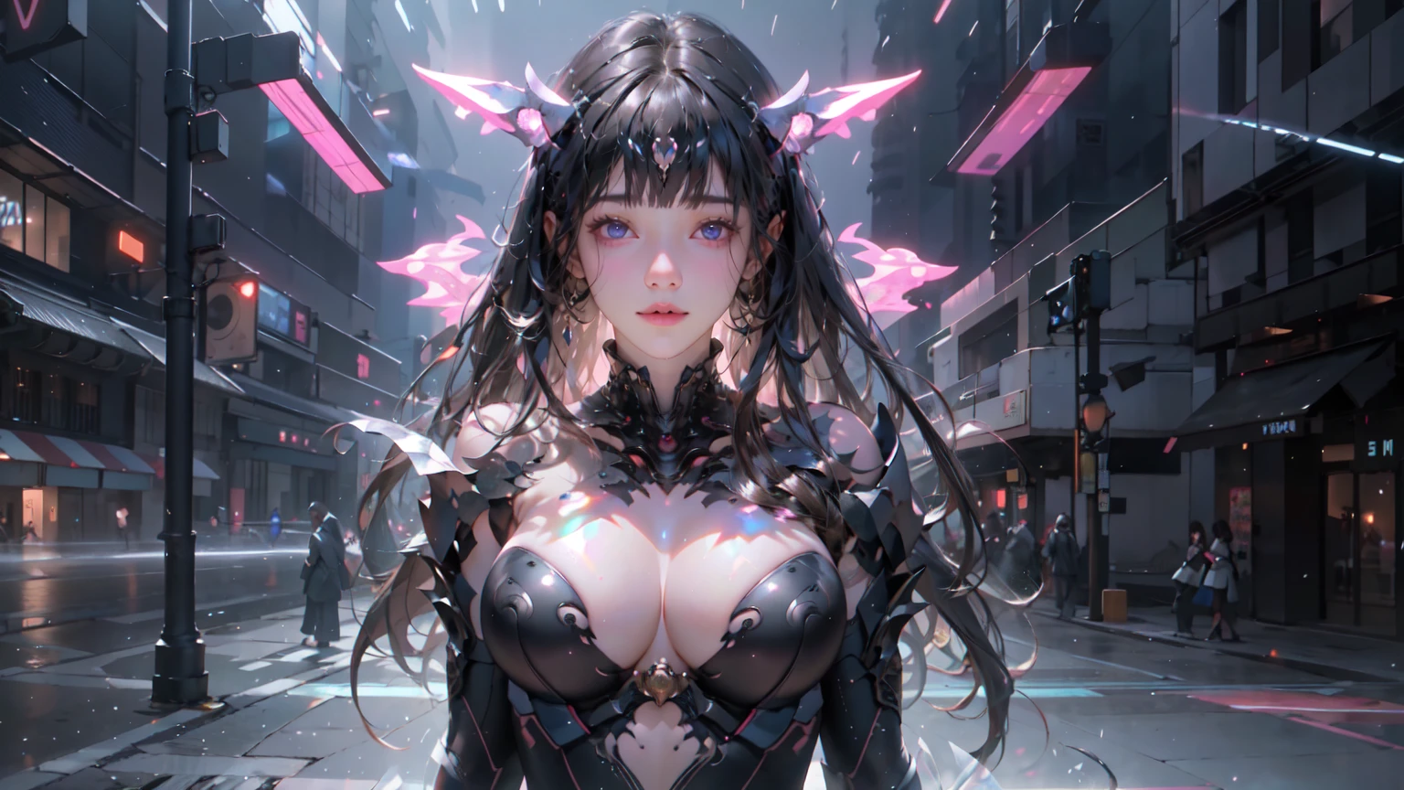 (future:2.0),(Silicone tights:1.9),Ethereal Background,Mysterious atmosphere,RAW photos,16K,drama灯光,rich and colorful,high quality,Precise focus,4D Cinema,drama,hyper-realistic illustration,Super detailed,absurd,Complex Mode, atmosphere,Ultra-high resolution, (Realistically:1.4),(Fractal Art:1.3),,A woman,,LED Light,Thriving streets,night,Neon,holographic,Light and shadow figure projection,AR Reality,Cyberspace