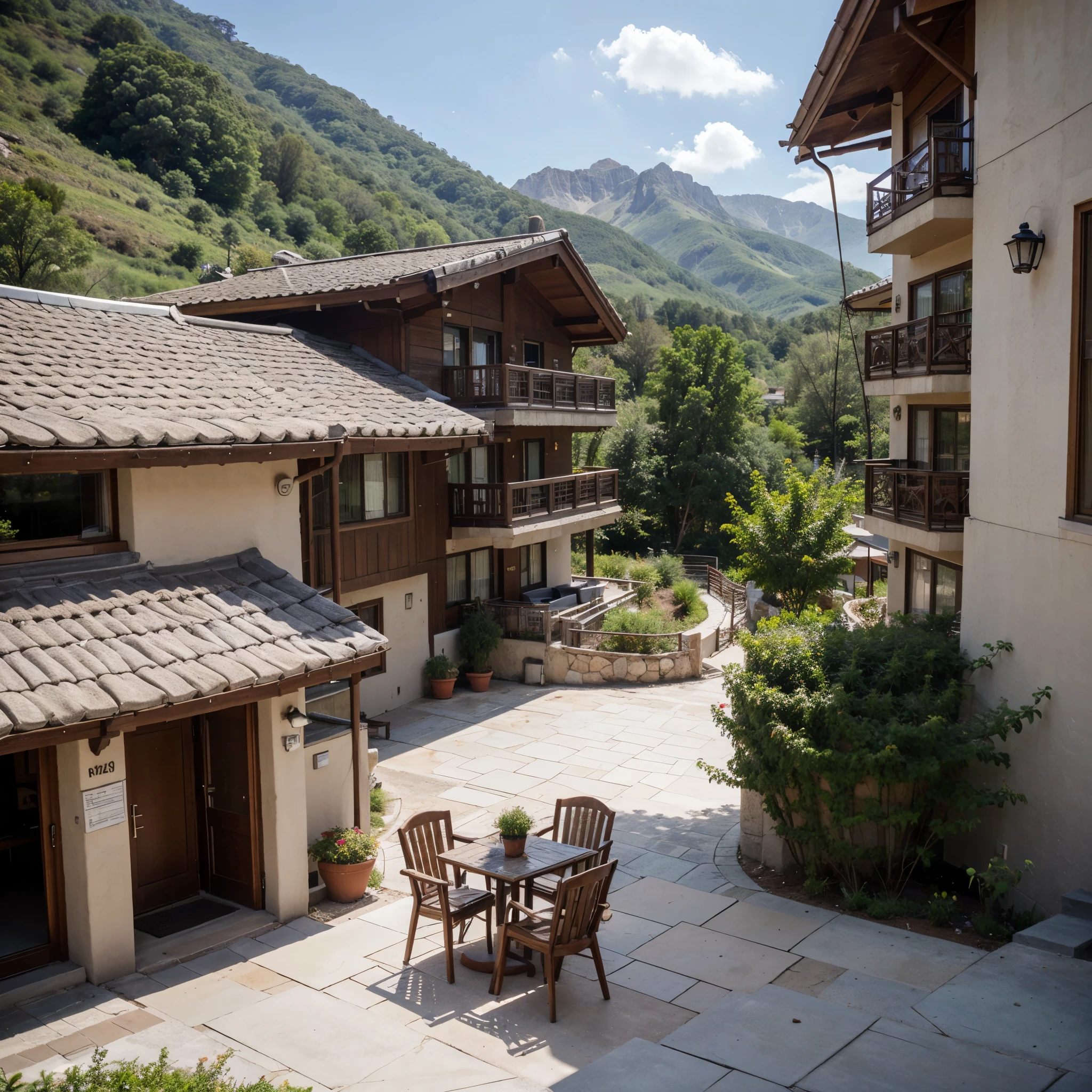 High quality,Extra Large,Shock,Overlooking,Exterior,summer,Mountain area,Resort hotels