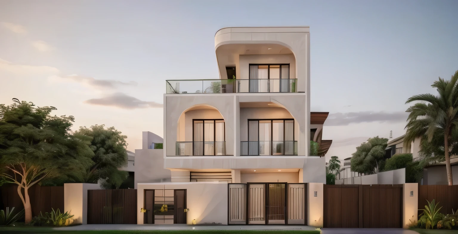 RAW photo,Masterpiece, high quality, best quality, authentic, super detail,
exterior, outdoors, house style modern with white stucco wall, house style modern with brown stucco wall, balcony, railing glass, refection glass windows, indoor furniture, plant and tree near the house, plant on the rooftop,
,grass,tropical garden, trees, beautiful summer sky, beautiful landscape with grass and flower bushes, plants, trees
(day:1.2), vray, 8k, uhd, vivid colour
