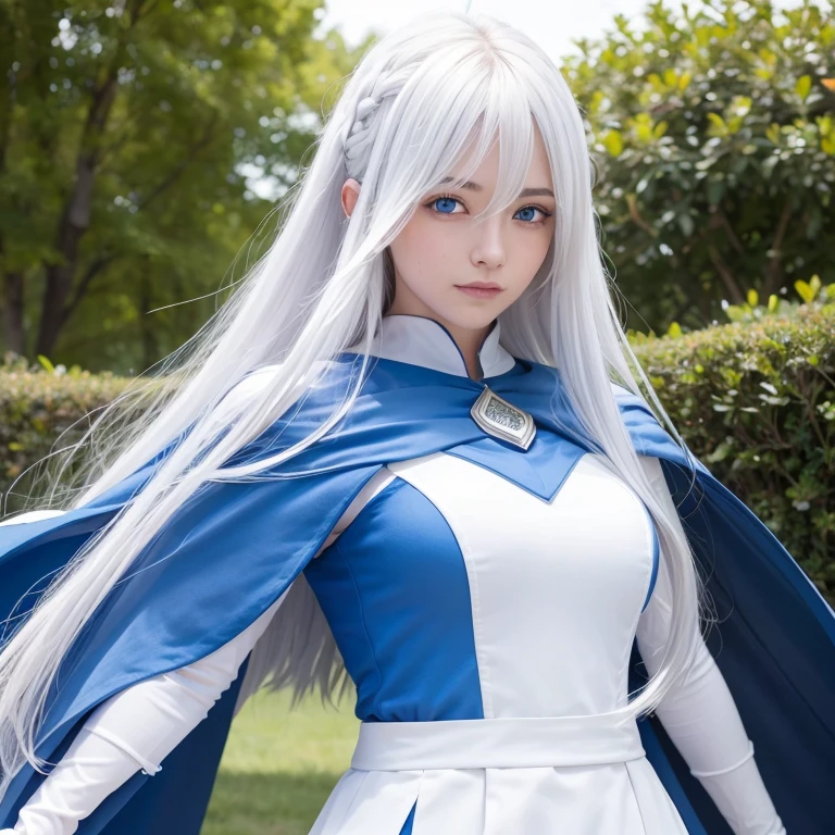 amazing quality, hyper detail, hyper realistic, 8k, rawphoto,
girl, very long hair, bangs hair style, white blue hair color, glowing dodger blue eyes color,
perfect anatomy,perfect body, perfect face detail, perfect nose,
ultra detailed eyes, ultra detail face, ultra detailed skin,
wearing fantastic full body knight armor with cape, necklace,
medieval stone street,
eye contact, smiling, stylish pose,front side