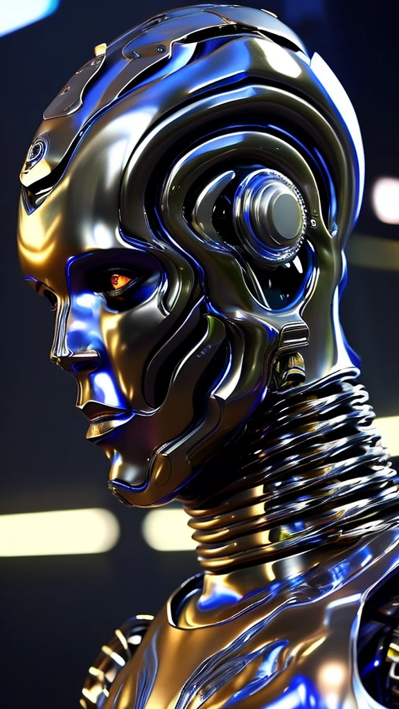 A liquid metal humanoid, hyper-realistic, highly detailed, shiny, metallic silver body, flowing liquid metal texture, intricate mechanical details, organic biomechanical design, cinematic lighting, dramatic pose, dystopian, moody, dark, chiaroscuro, (best quality,4k,8k,highres,masterpiece:1.2),ultra-detailed,(realistic,photorealistic,photo-realistic:1.37)