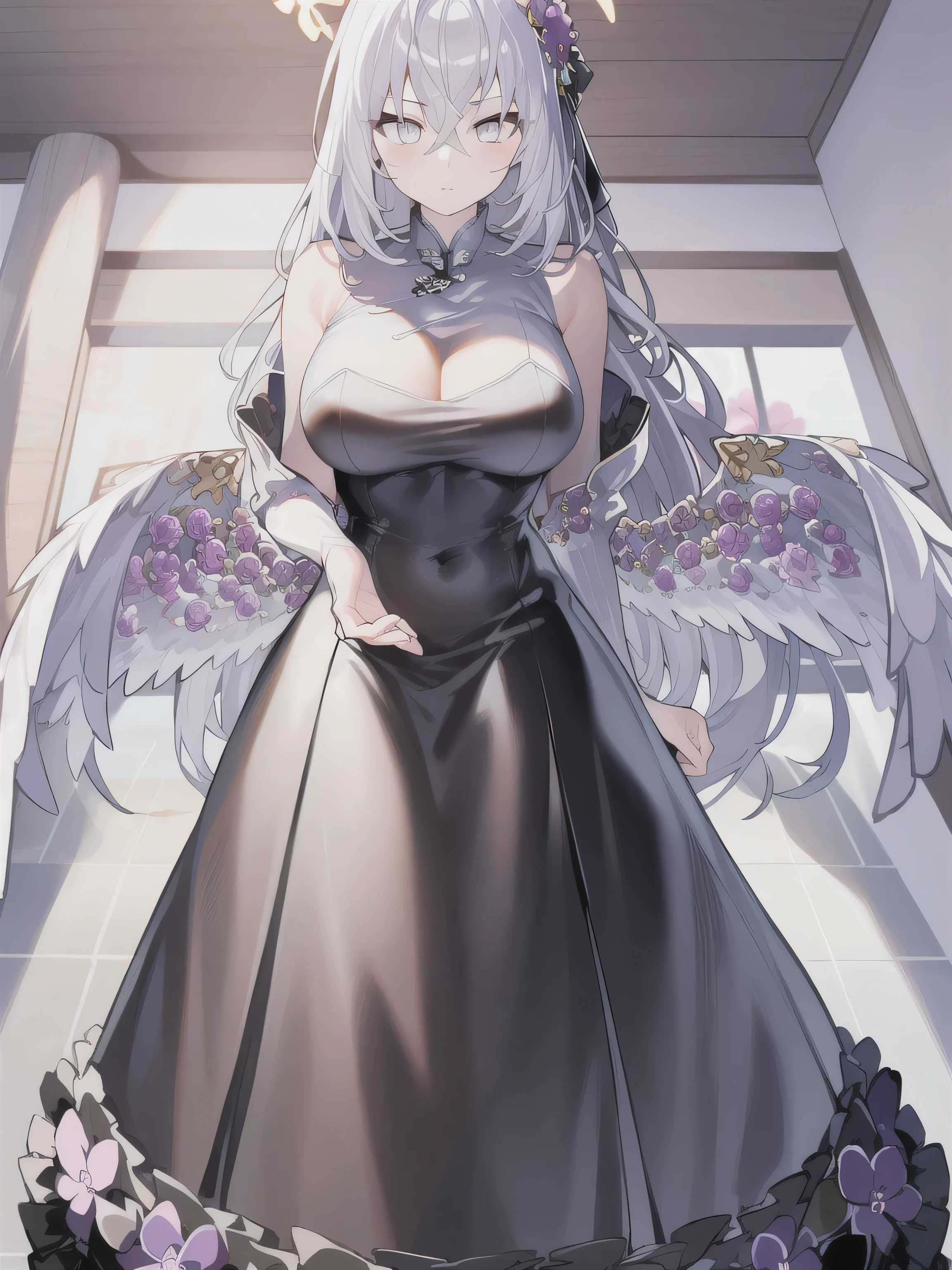 white hair, long hair, Ponytail, s eyes:1.5), (Large Breasts:1.2),
rest miniskirt, skirt, White shirt， Setofuku,Low-cut，Cleavage，With eyes closed，
rest looking at viewer,
rest indoors, bathhouse,
rest (masterpiece:1.2), best quality, high resolution, Unity 8k Wallpaper, (illustration:0.8), (Beautiful and delicate eyes:1.6), Extremely detailed face, Perfect lighting, Extremely detailed CG, (Perfect hands, Perfect anatomical structure),