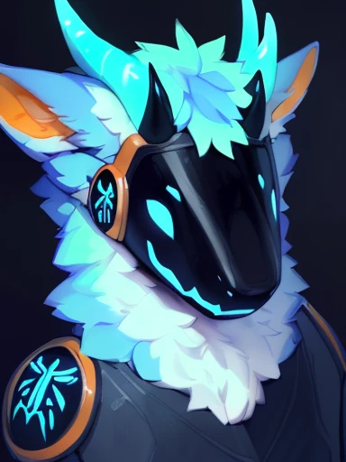 , ((( (( ),(( yellow and orange fur for body protogen with(( light blue fur only for the head and horns on head)) with a black chest plate and silver legs and a stripped tail and the stripes are orange ) ,  looking at viewer ))) , big chest , day, , sensual, detailed, uploaded to e621, beautiful and detailed portrait of an anthropomorphic , (((male))) uploaded to e621, zaush, foxovh, movie lighting, thicc, alone, detailed, 8k res, hires, detailed eyes, good anatomy, good perspective, towards viewer, by bebebebebe, by sicklyhypnos, by gerkk, by orf, nice hands, perfect hands, happy, romantic, ray tracing lighting, rtx on, By Bebebebebe, by SpiritD, by KOBITOWANI, b est quality, masterpiece, perfect anatomy, detailed picture)), 1femboy, 