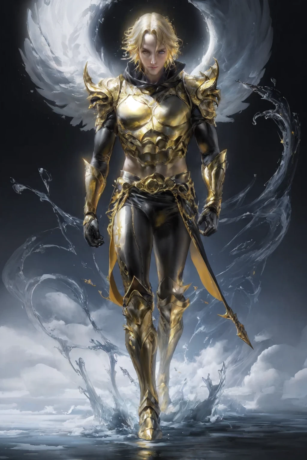 a man made of liquid metal walking out of a golden liquid metal lake, golden liquid metal body, fantasy, cinematic lighting, highly detailed, photorealistic, 8k, (best quality,4k,8k,highres,masterpiece:1.2),ultra-detailed,(realistic,photorealistic,photo-realistic:1.37),HDR,UHD,studio lighting,ultra-fine painting,sharp focus,physically-based rendering,extreme detail description,professional,vivid colors,bokeh