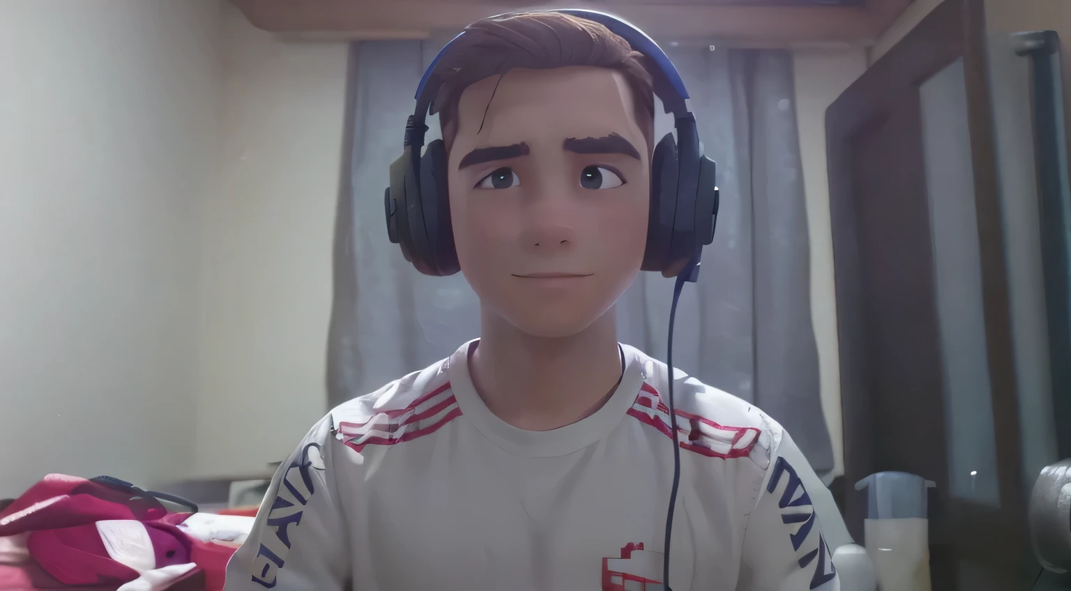 young man with a headset