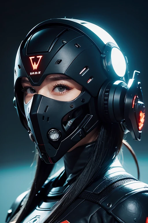 Charismatic woman [Gunner: bounty hunter: 0.4] Stand in the middle of a sci-fi wilderness (Cube Style: 1) Body Portrait、Mask、Show your true face