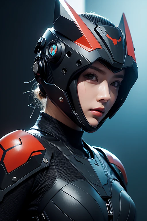Charismatic woman [Gunner: bounty hunter: 0.4] Stand in the middle of a sci-fi wilderness (Cube Style: 1) Body Portrait、Mask、Show your true face
