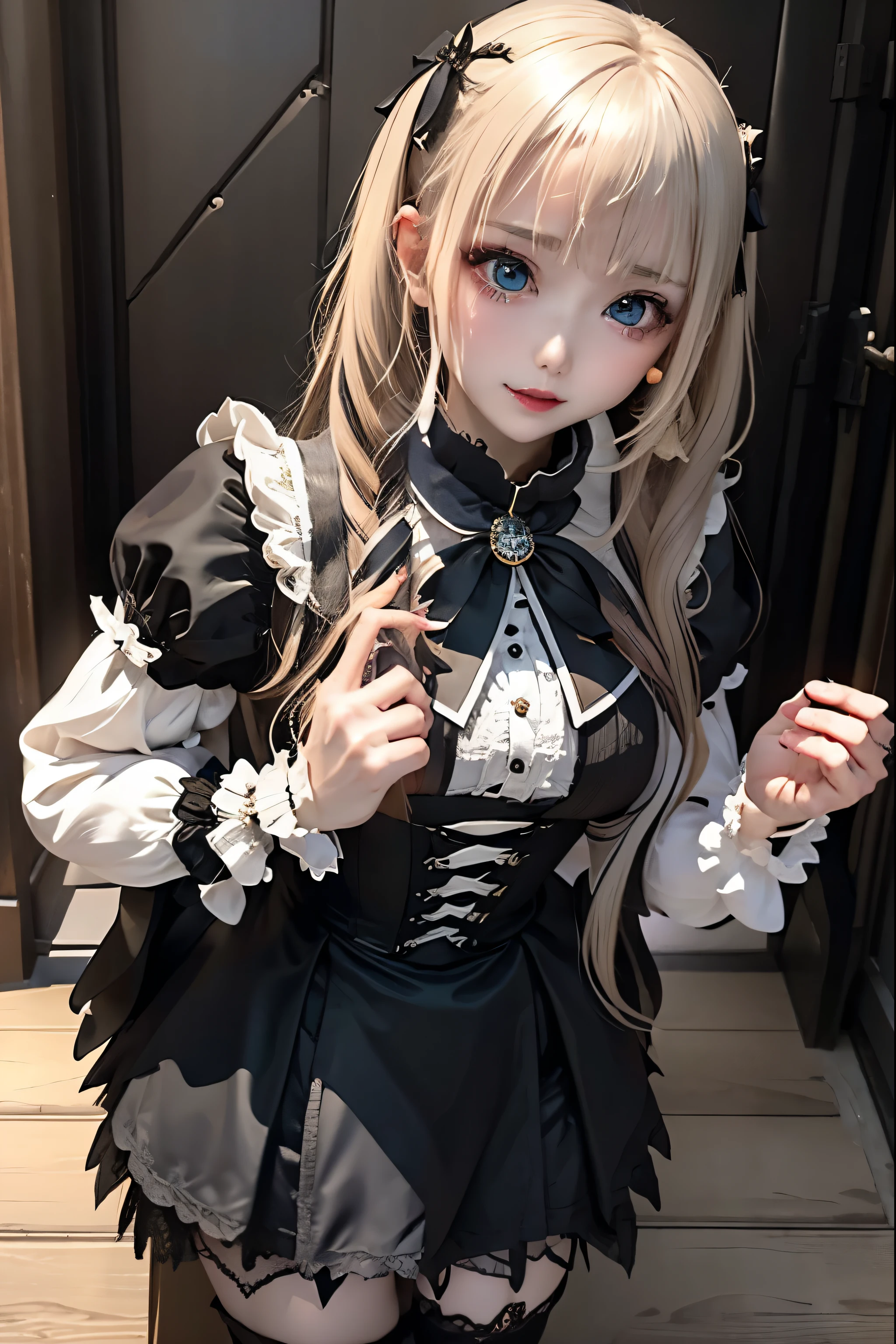 Hard Dark Gothic Makeup、Deep Night Sky、Horror、Black dark eyeshadow、cry、sad、Good skin radiance、Dark Gothicメイク、Dark smile、palace、The beauty of fragrance、24-years-old、Expressions of intense sexual pleasure、Embarrassed look、Dark Gothic、Obscene language、highest quality、Drunk face、紫のMaid clotheysterious、Noble、sexy、Loving smile、Twin tail hair、Right blue eye, Left eye is red、Platform Heel Shoes、Heavy makeup、Gothic Lolita Clothing、A little slimmer、Silver Hair、Long Hair Straight Hair、Cute Gothic Lolita Dress、Beautiful Face、elegant features、Fascinating face、Stained glass is the background、Chest glistening with sweat、The room is dark、gothic long dress、Bell Sleeves、Wizard Sleeve、Decadent look、Sexually excited expression、Glossy thighs wet with water、Thighs that are wet and shiny with oil、Background of a room full of roses、sad expression、The embroidery is pink、The dress has pink embroidery、Thigh-high socks、Knee-high socks、Gentle expression、Dark black eyeshadow、Stained glass and rose background、Female Duo、Female couple、dark church background、Stained glass、Black metal world、Dark Castle、Dark Room、Slender body、upright、walk、Are standing、gothic long dresaid clothes、Victorian dresses、Her thighs glisten with sweat、My body is wet and shiny、Lots of glitter on the thighs、sweating、My thighs are sticky from sweating、Sweat glistens on the thighs, The whole body is sweaty and shiny、Quite sweaty、My thighs are sweaty、My thighs are so wet、My thighs are shining with sweat、A lot of sweat glistens all over the body、The thighs are the best、Thighs are glamorous、Small breasts、Playing guitar、Singing while playing the guitar、les paul guitar、Holding a guitar、Playing in a band、Playing guitar chords、Practicing guitar、Mike stand、Embodying the guitar、Decorate your guitar、