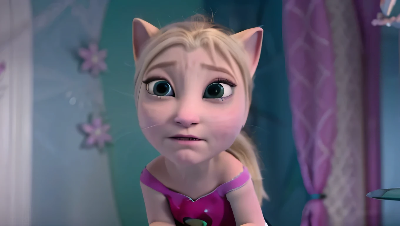 Frozen vs Talking Angela , Frozen benzesin Angela