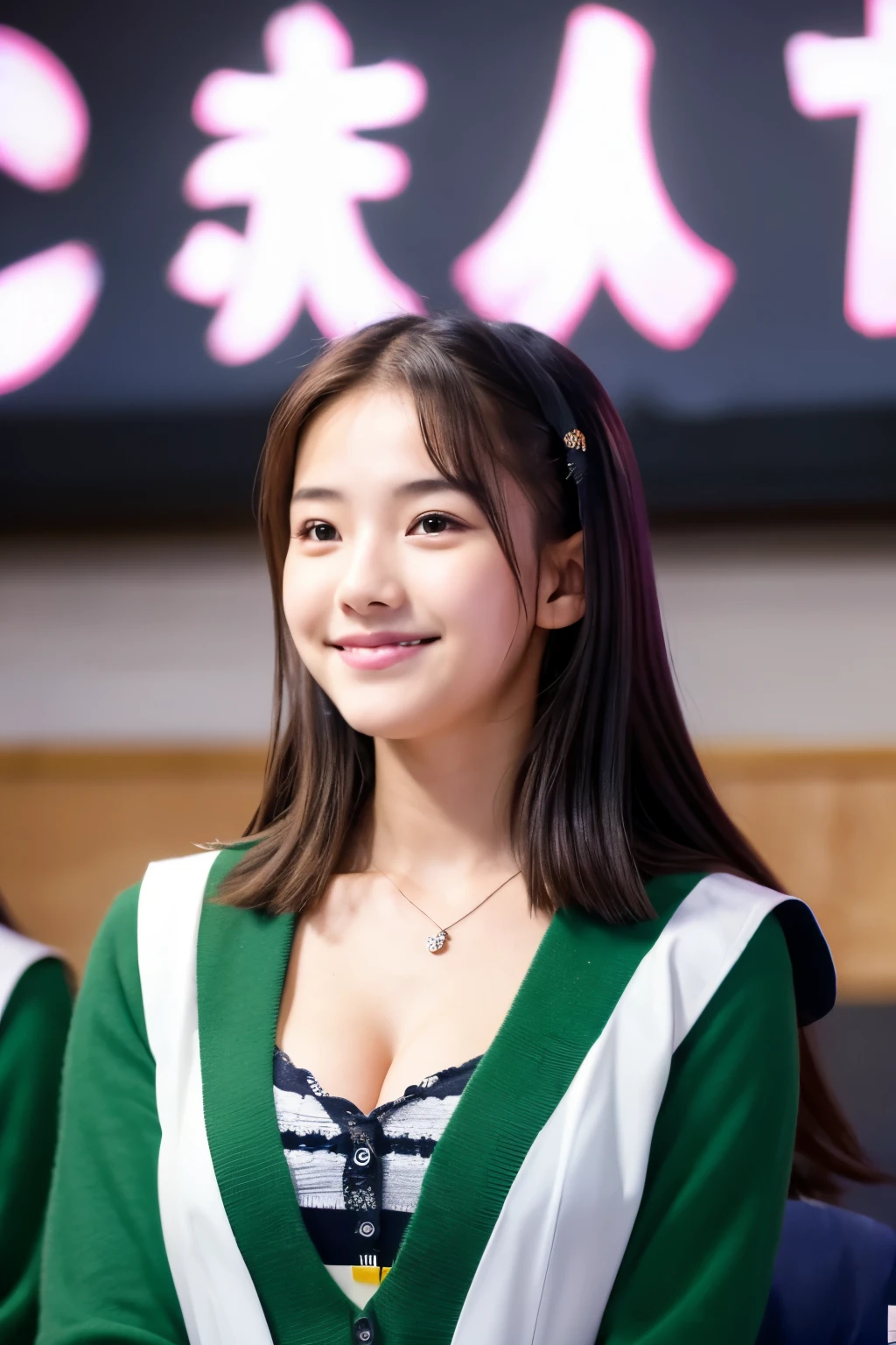 A 20-year-old female teacher who looks 15 but has the cute face of an idol.　Gentle and cute　Please smile kindly　Cleavage　High school classroom　Standing at the podium　Teaching students　RAW Photos　Genuine　Genuine　Real Stick　High resolution　Genuine life　No copyright notice