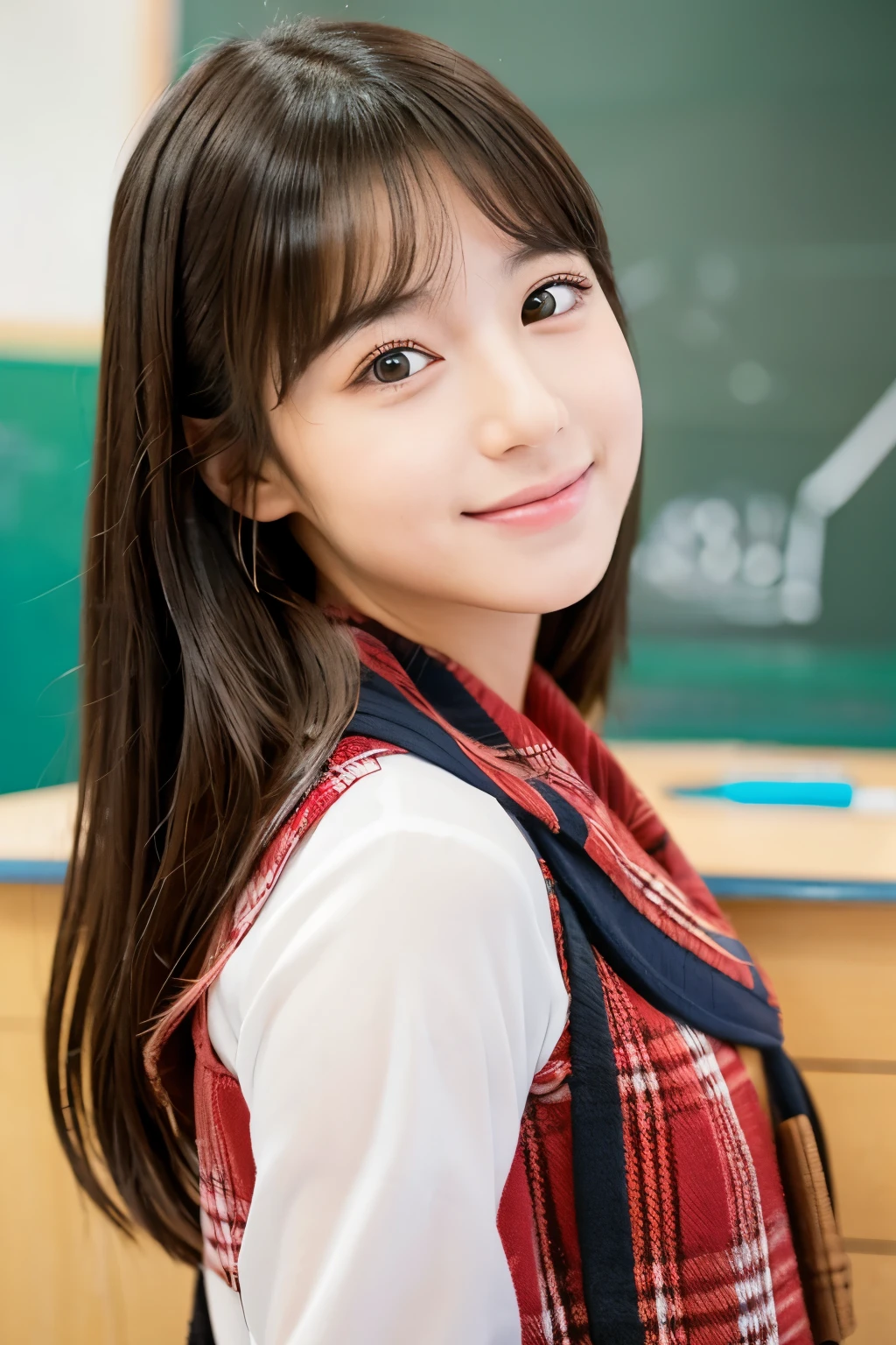 A 20-year-old female teacher with a cute idol-like face She is a teacher at a boys' high school and is kind and cute. Please smile kindly one piece Cleavage High school classroom Stand in front of the blackboard Give lessons to students Whole body RAW Photos Genuine Genuine Real Stick High resolution Genuine life No copyright notice