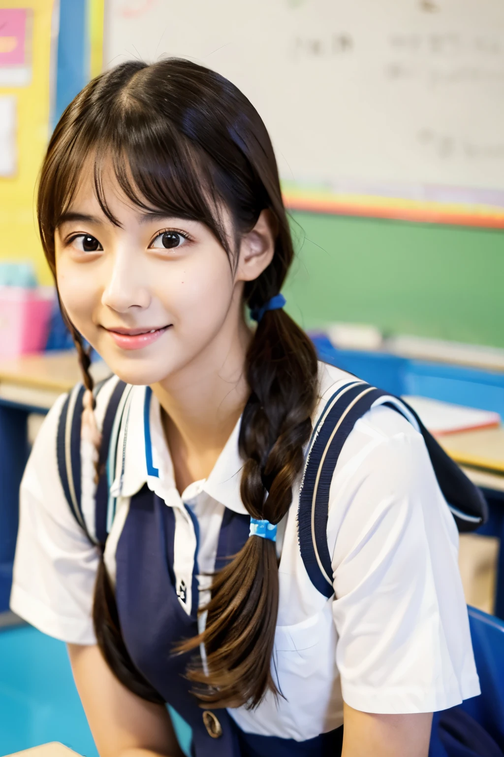 A 20-year-old female teacher with a cute idol-like face She is a teacher at a boys' high school and is kind and cute. Please smile kindly one piece Cleavage High school classroom Stand in front of the blackboard Give lessons to students Whole body RAW Photos Genuine Genuine Real Stick High resolution Genuine life No copyright notice