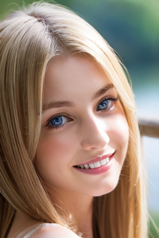 British women、Beauty、Blonde Hair、Single、tall、More realistic、High nose bridge、blue eyes、Beautiful down to the smallest detail、smile、Long Hair、Fair skin、Natural feel