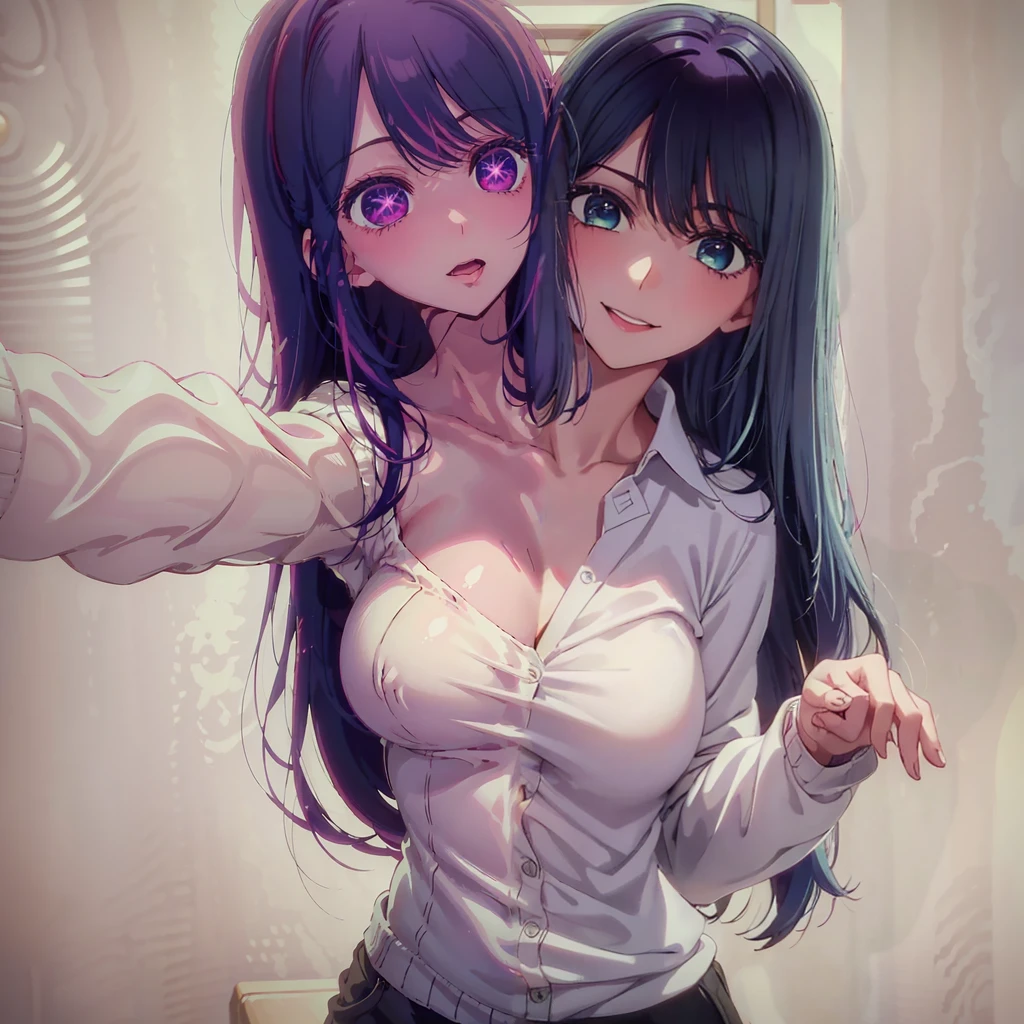 masterpiece,best quality,best resolusion,1 girl,detailed,Akane character,short black hair,green eyes,smile,wearing a black jacket with a white collar,wearing a grayish blue tie,normal ,beautiful face,beautiful hair,beautiful eyes,beautiful body,beautiful hand