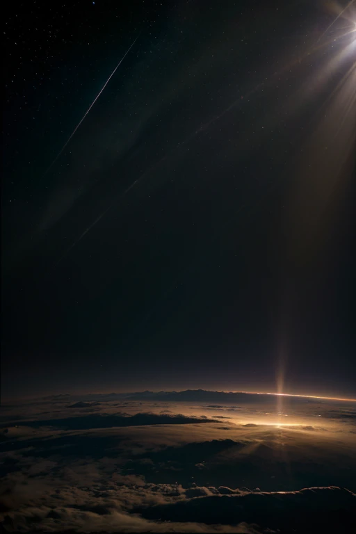 immense space with ray of light